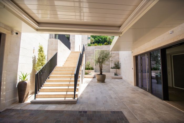 Courtyard staircase